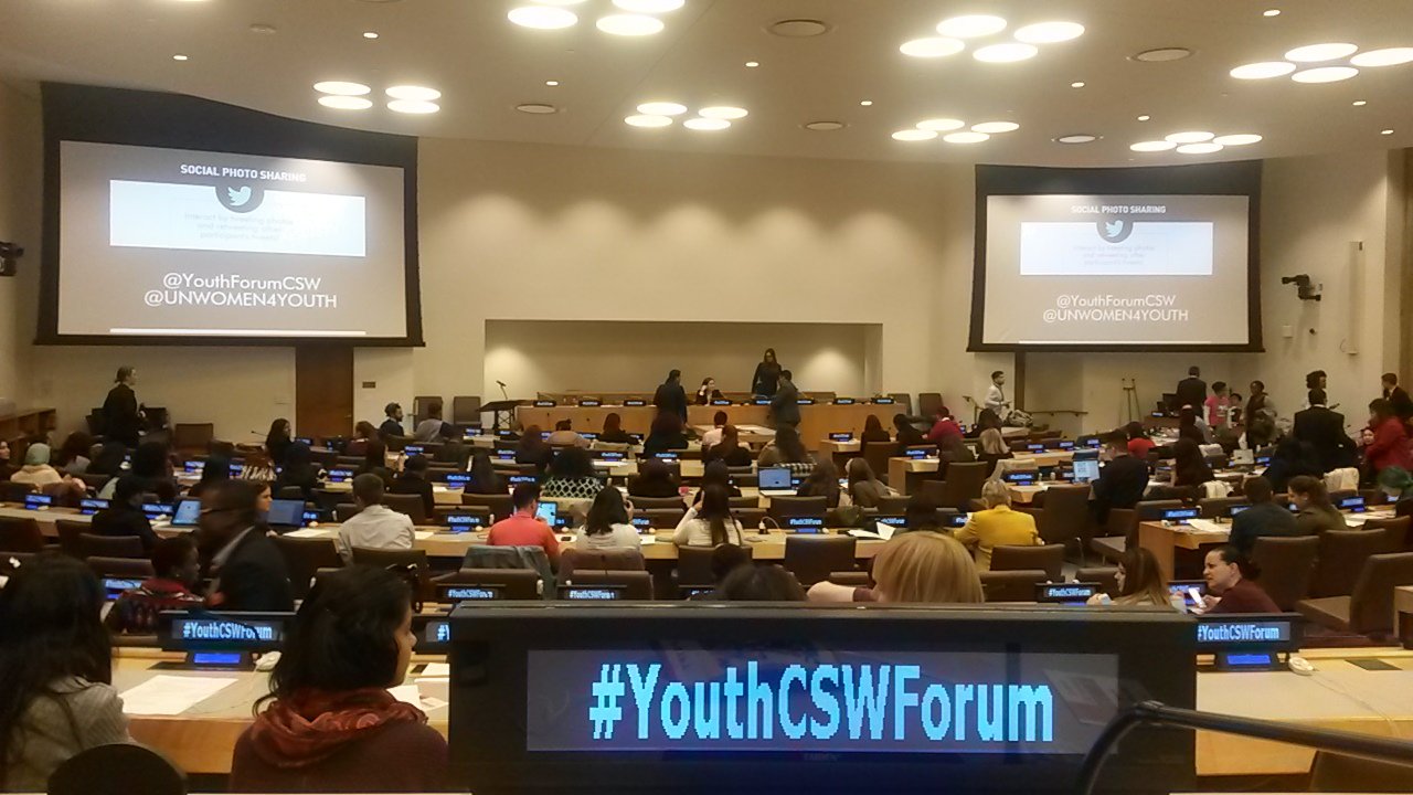 032016 CSW60 Youth CSW Forum in UN building