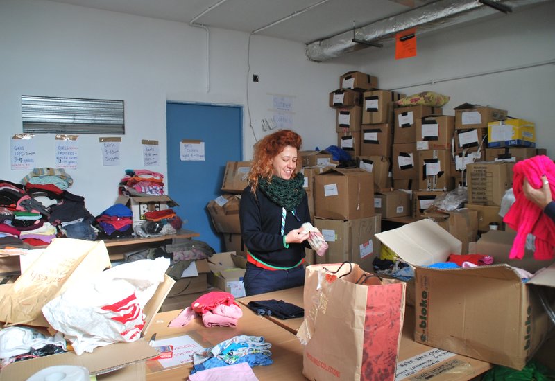 Olympia, along with her Girl Guide group, is supporting refugees in Greece