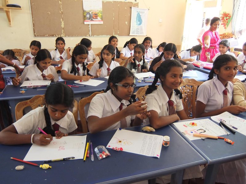 022016_Sri Lanka_ girls writing letters